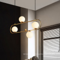 Nordic Modern Gold Metall Kronleuchter und Lampen Hotel Glaskugel Pendelleuchte